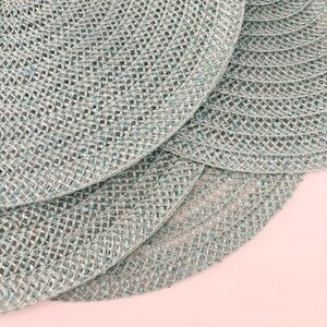 🐥TJ MAXX Spring Round Woven Placemats w/ Mini Sequins (4)